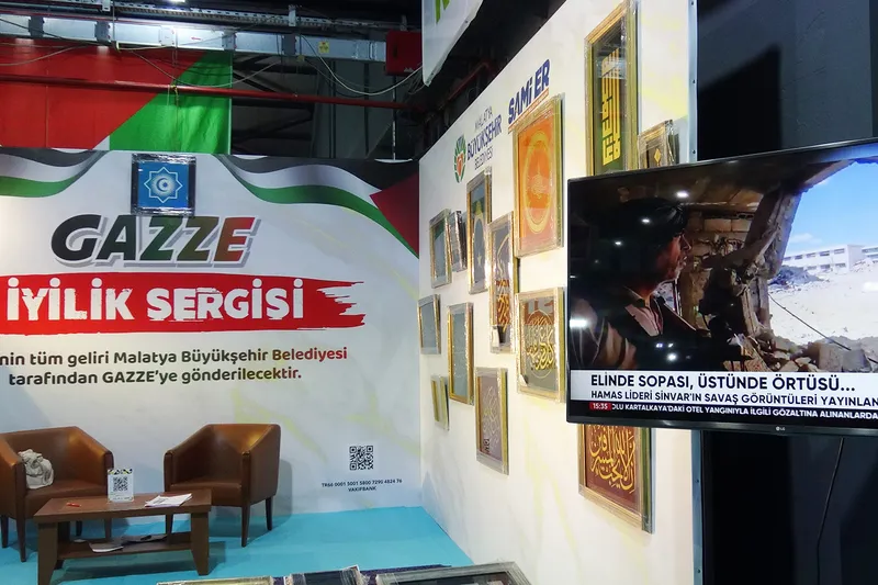 Malatya kitap fuarında Gazze
