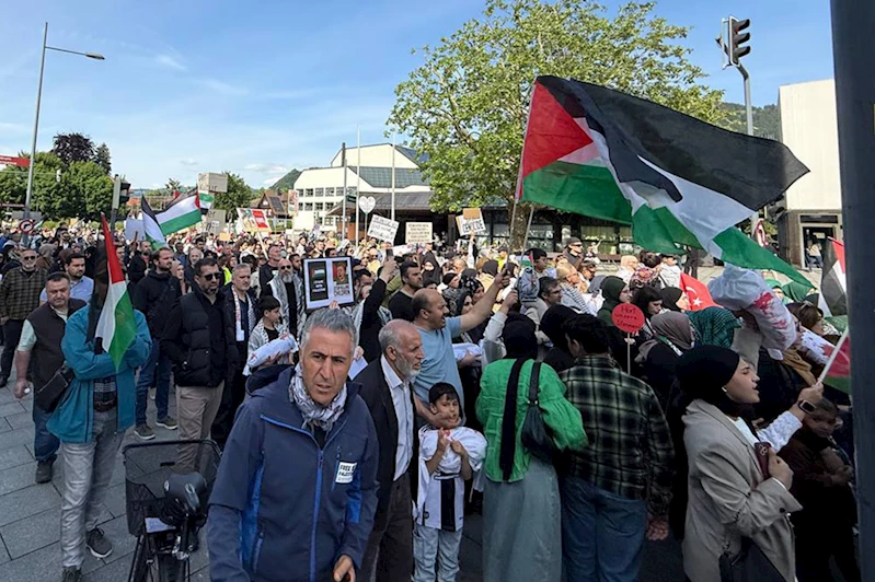 Avusturya’da Gazze için “Soykırımı Durdurun” yürüyüşü düzenlendi