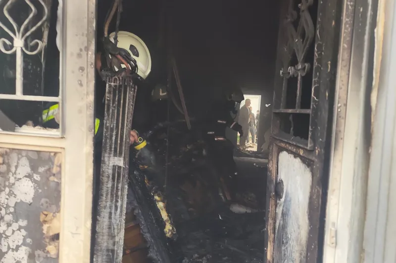 Mardin’de yangında ölen evli çift yan yana defnedildi 