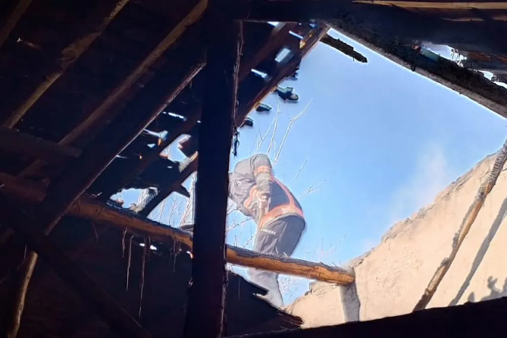 Malatya'da çatı yangını