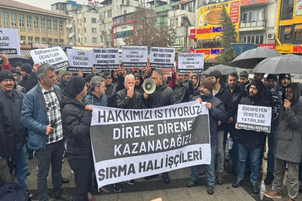 Gaziantep'te halı fabrikası işçilerinden ücret tepkisi: Hakkımızı alana kadar mücadele edeceğiz