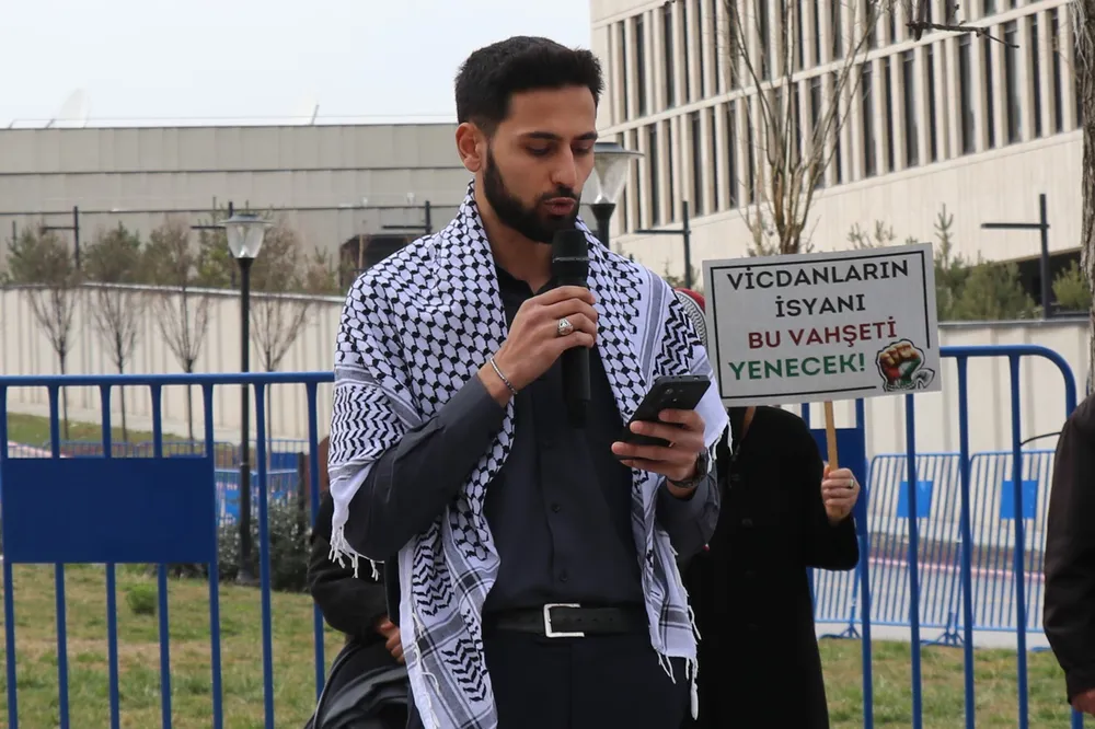 ABD Büyükelçiliği önünde Filistin’e destek: Mescid-i Aksa’nın kapatılması kabul edilemez