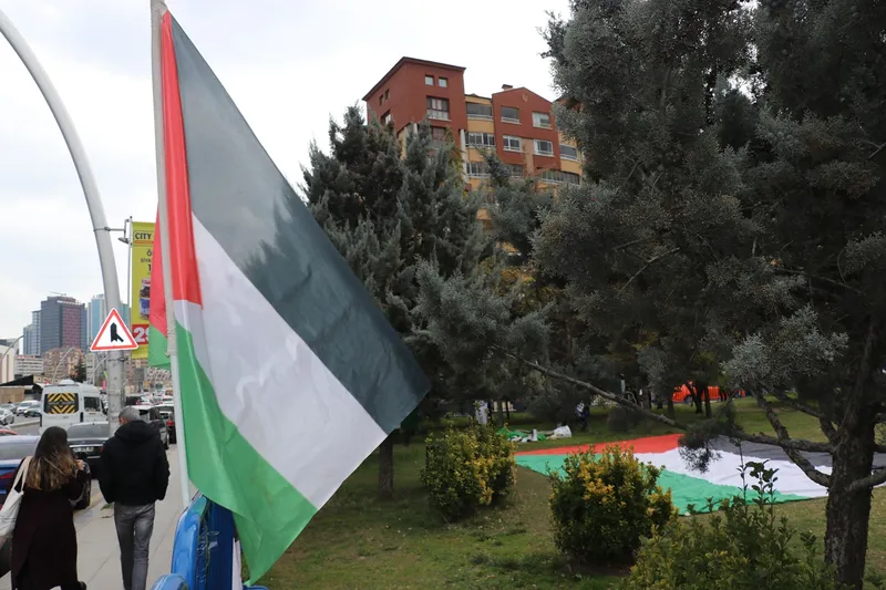 Ankara’da ABD Büyükelçiliği önünde 'Gazze Nöbeti' devam ediyor