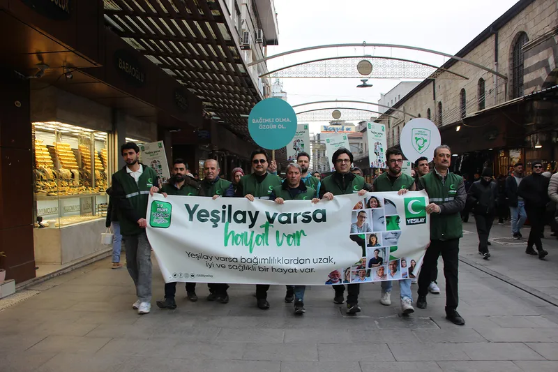 Gaziantep'te bağımlılığa karşı yürüyüş düzenlendi